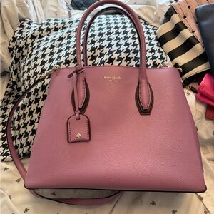 kate spade Pink Leather Satchel with Gold Hardware
